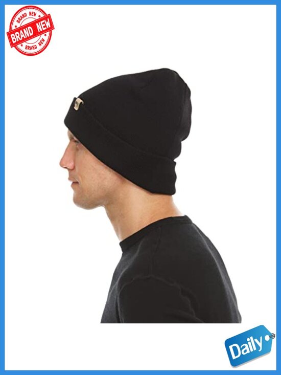 100% Merino Wool Midweight Everyday Knit Cuff Beanie Winter Hat main image 4